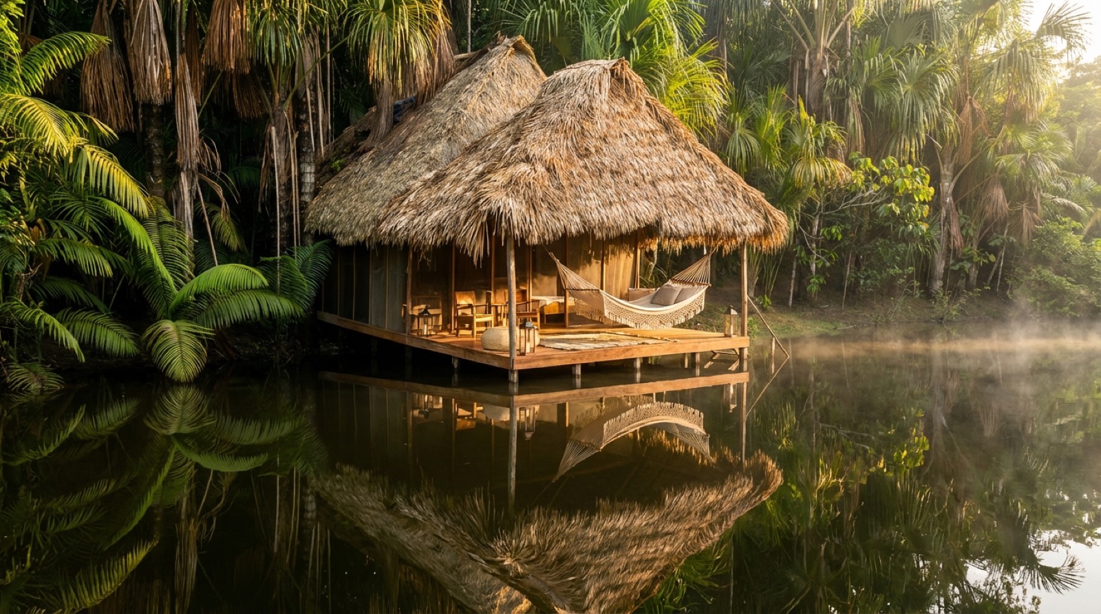 The lake at AWAKEN Sanctuary